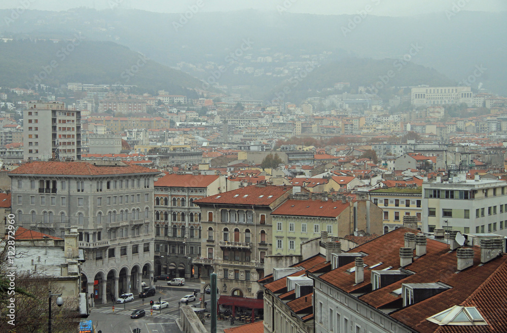 cityscape of city Trieste, Italy