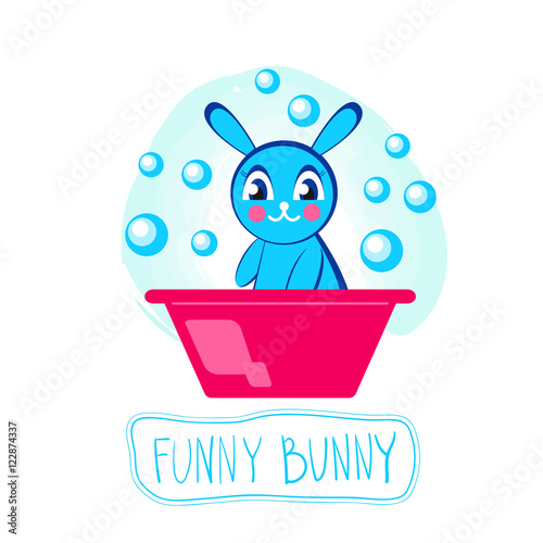 Vector bathing newborn