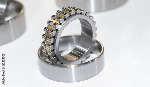 High precision machine parts bearing isolate on white background