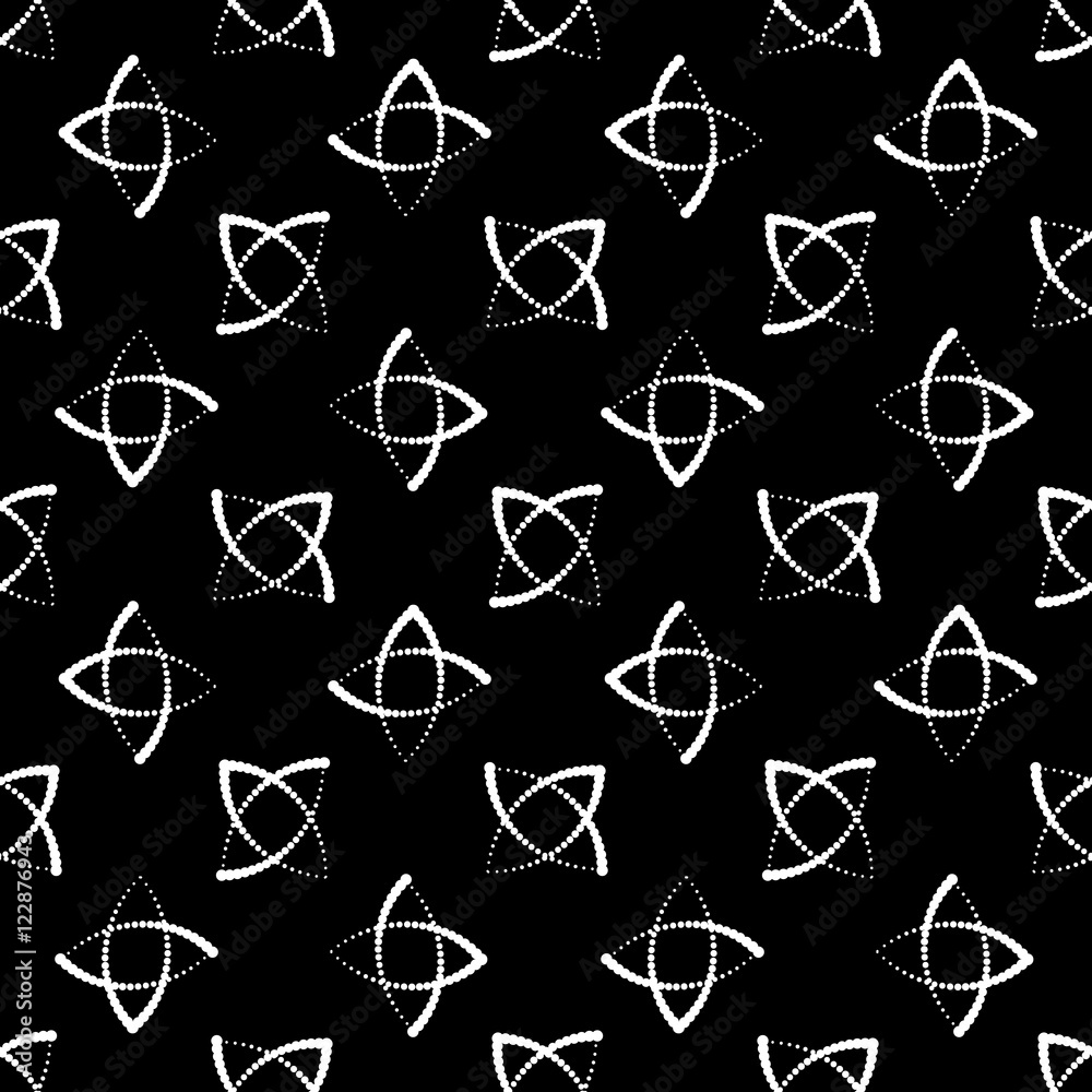 White black abstract seamless pattern