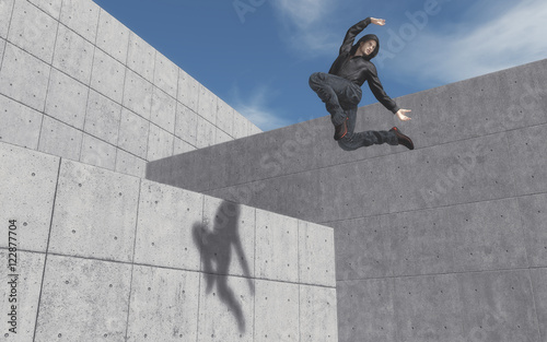Young man modern dancer