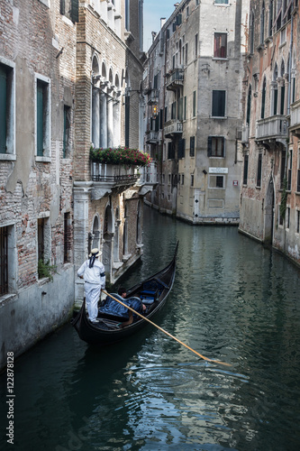 Gondola on a Canal in Venice