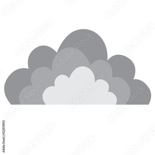  cloud flat icon vector illustration