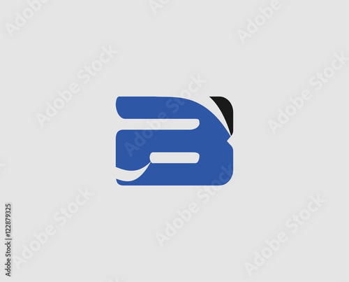 Abstract icon logo for letter B 