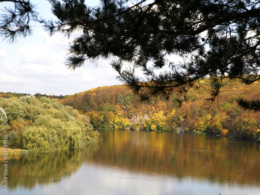 Fototapeta premium Different views of autumn scenery
