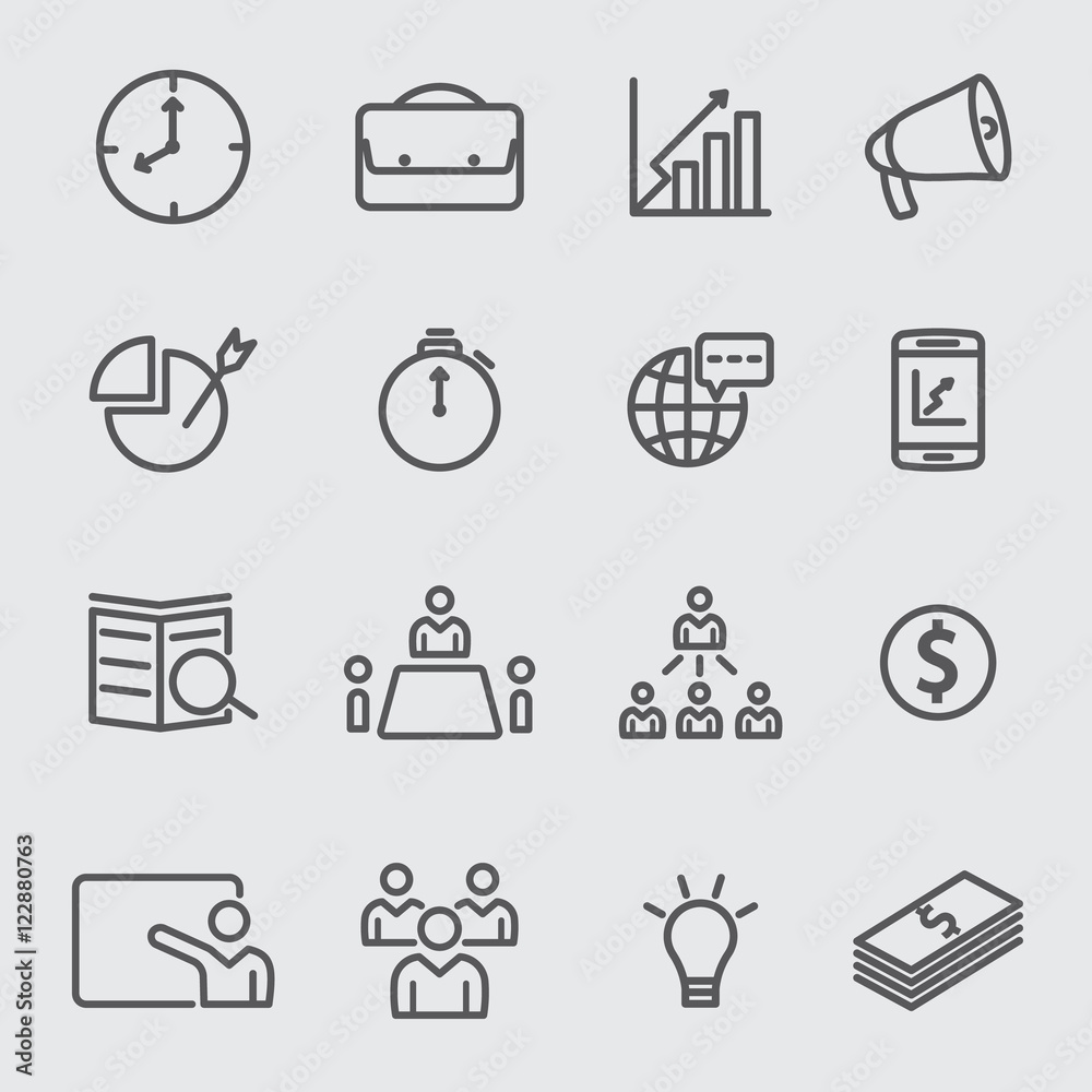 Business line icon 1 Business line icon 1