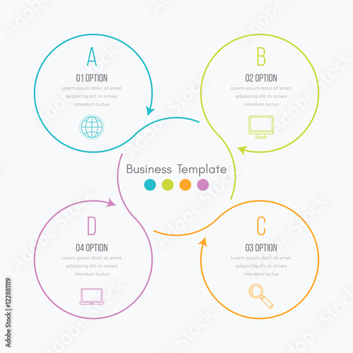 Thin line infographic element