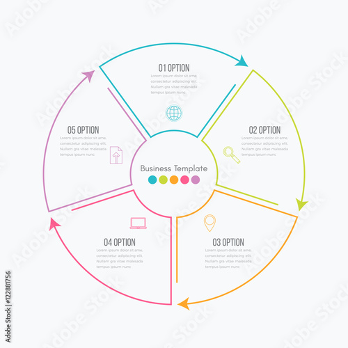 Thin line infographic element