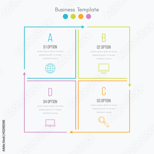 Thin line infographic element