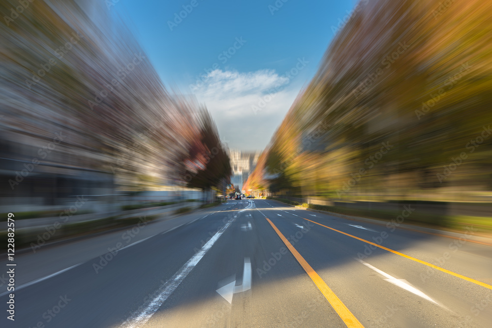 fast motion road in Osaka fast motion road in Osaka