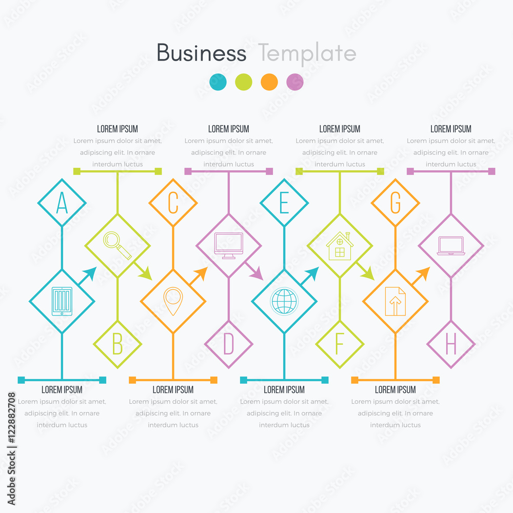 Fototapeta premium Thin line infographic element