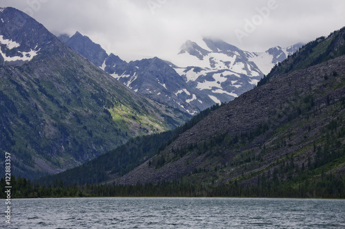 Multinskiye lake, Altai mountains landscape. Russian nature