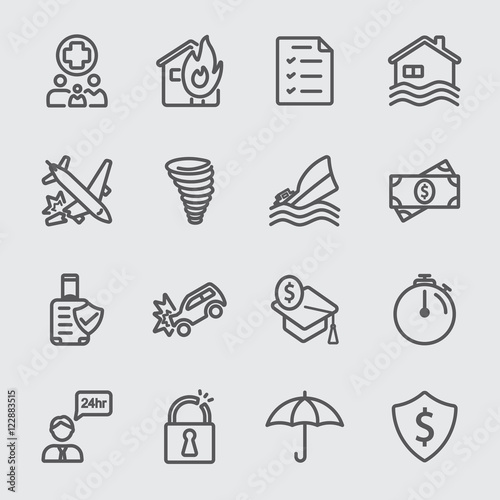 Insurance line icon