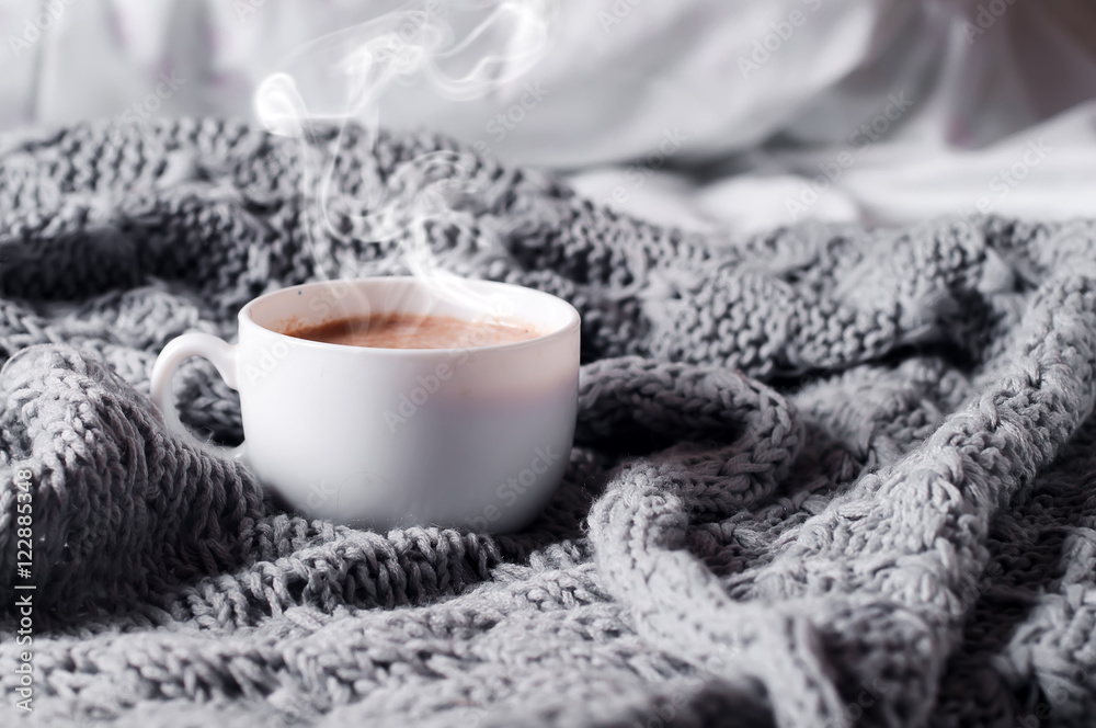 Having a cup of coffee in bed Having a cup of coffee in bed