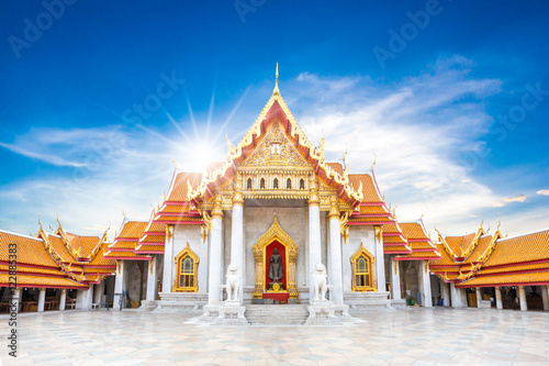 Marble Temple, Wat Benchamabophit Dusitvanaram in Bangkok, Thailand photo