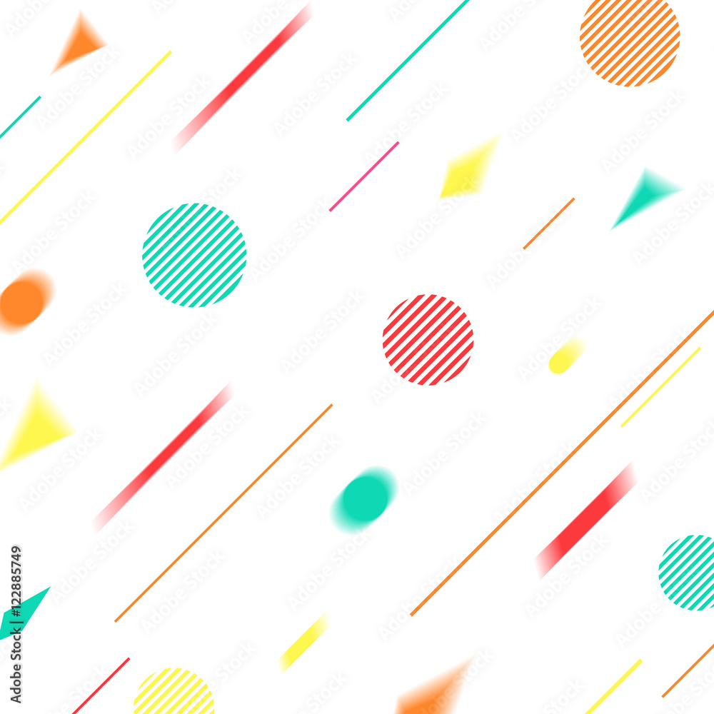 Flat dynamic background design. Colorful geometric shapes in motion. Eps10 vector illustration. Flat dynamic background design. Colorful geometric shapes in motion. Eps10 vector illustration.