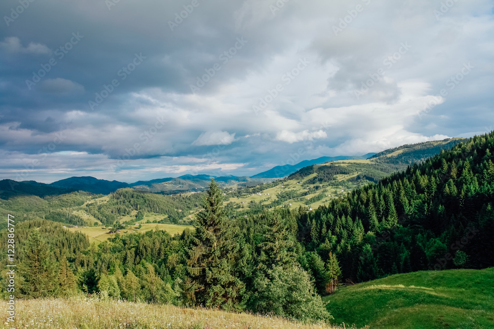 Fototapeta premium Carpathian mountains. Mountain oasis.