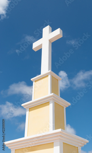 Catholic cross, religious symbol.