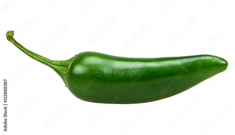 Grüne Chili Freigestellt