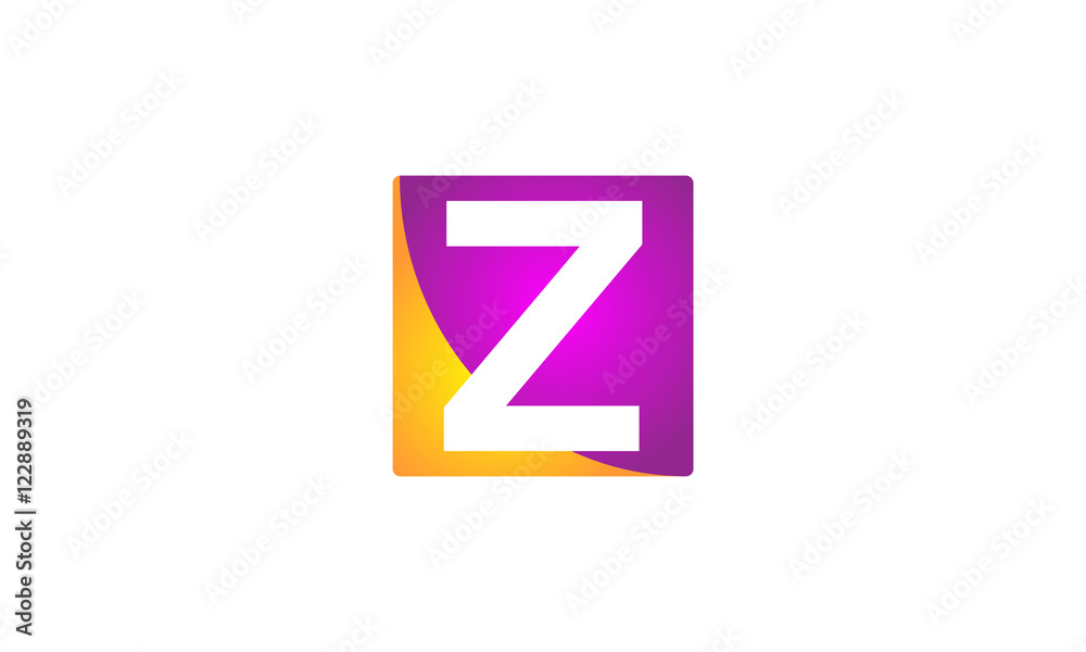 Z letters background color box Z letters background color box