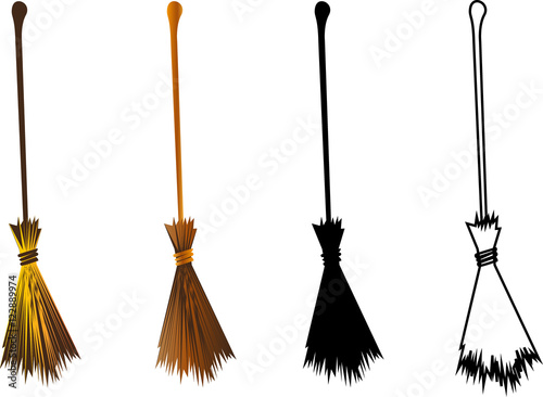 witches broom illustration photo