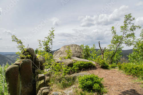 Aussichtspunkt auf den Harzklippen; Naturpark Harz, Sommer photo