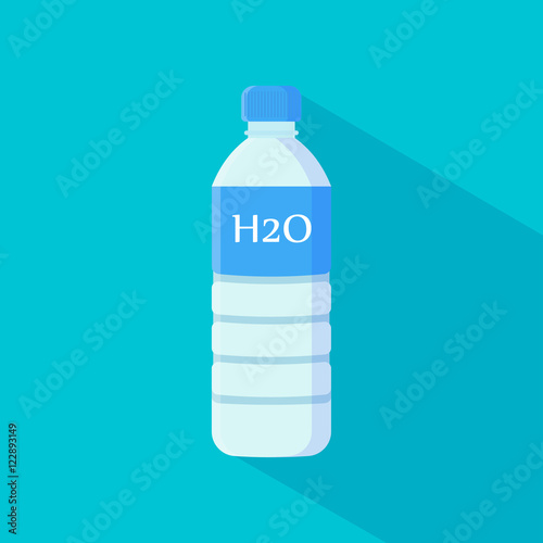Water Bottle. H2O vector.