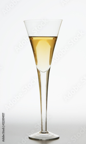 full wine glass of champagne