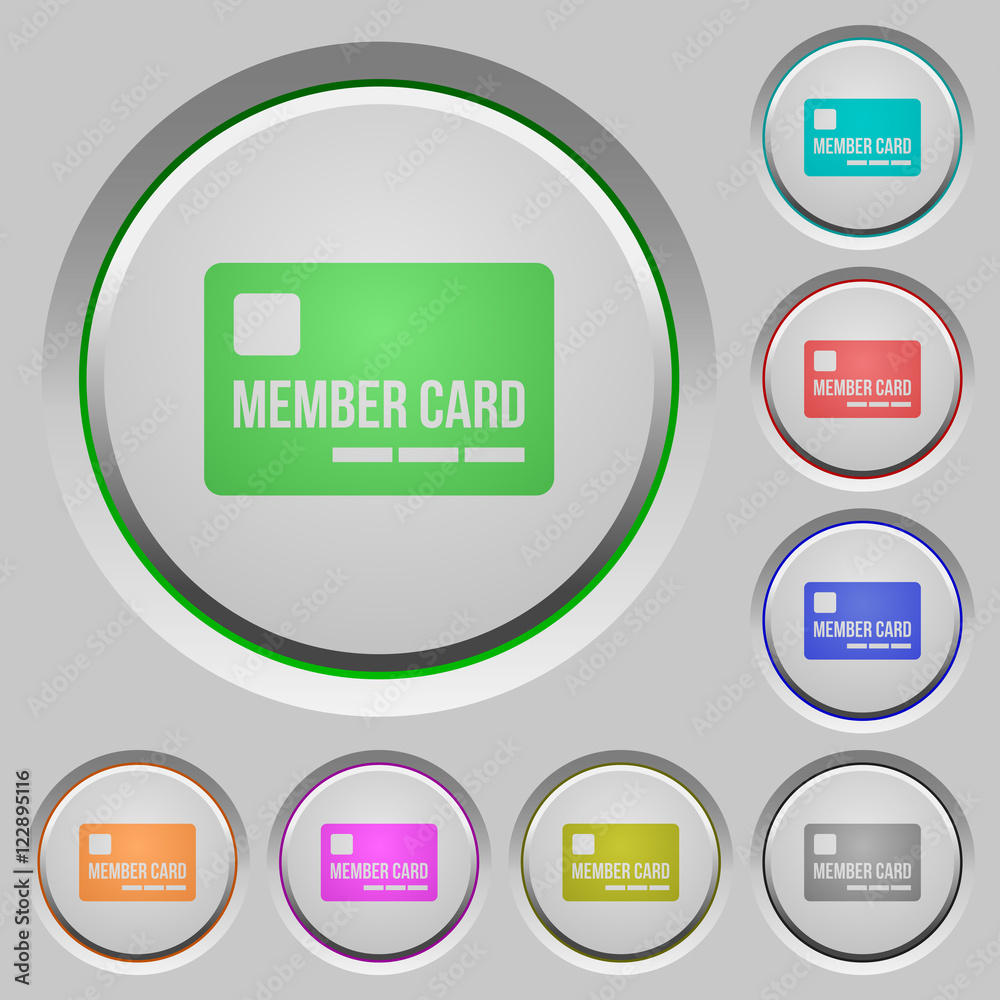 Member card push buttons Member card push buttons