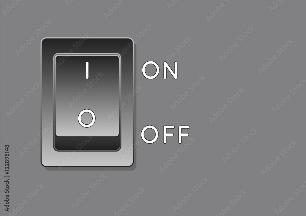 Fototapeta premium black electrical switch vector