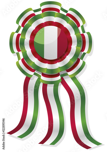 mexican cockade with red green and white stripes