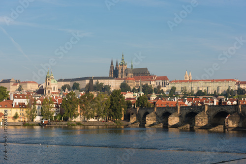 Prague Castle - view over river Vltava