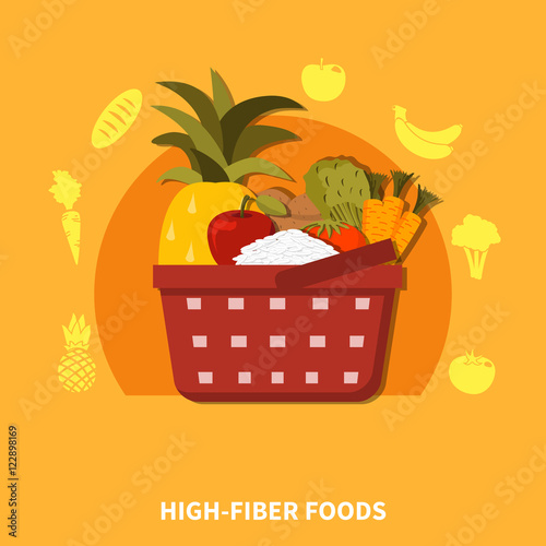 High Fiber Foods Supermarket Composition