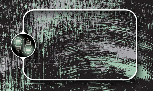 Vector abstract scratched background and white a text box with i