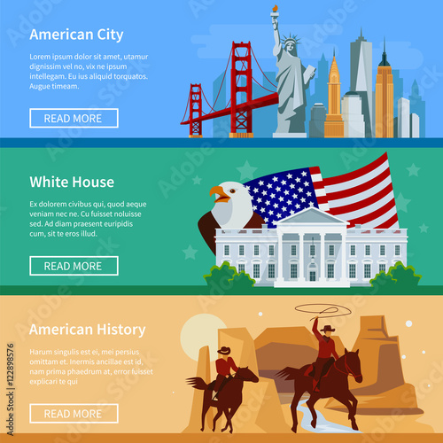USA Flat Banners