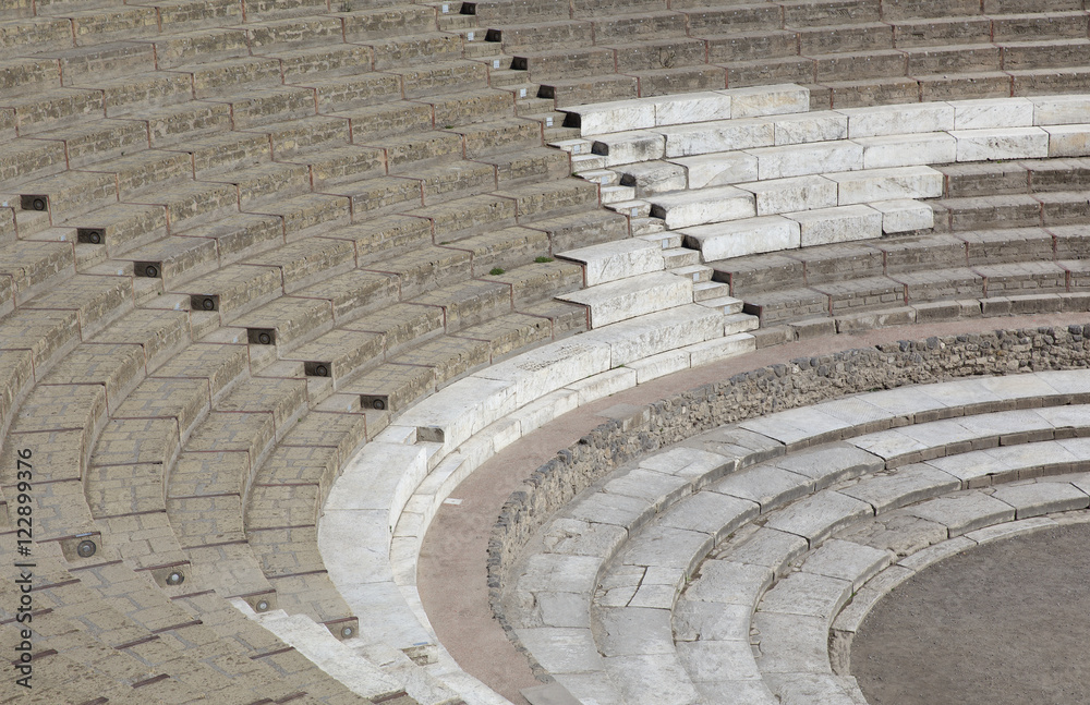 Ancient Roman city of Pompeii, which was destroyed and buried by ash during the eruption of Mount Vesuvius in 79 ad