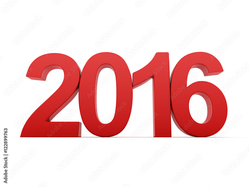 3D rendering 2016 New Year digits 3D rendering 2016 New Year digits