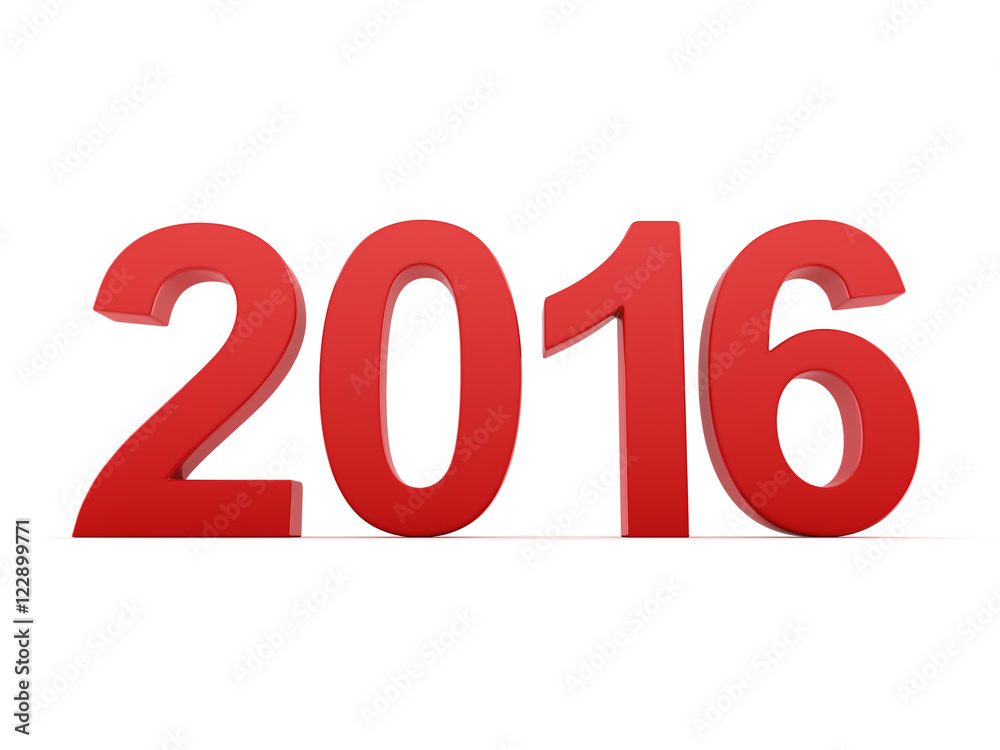 3D rendering 2016 New Year digits 3D rendering 2016 New Year digits