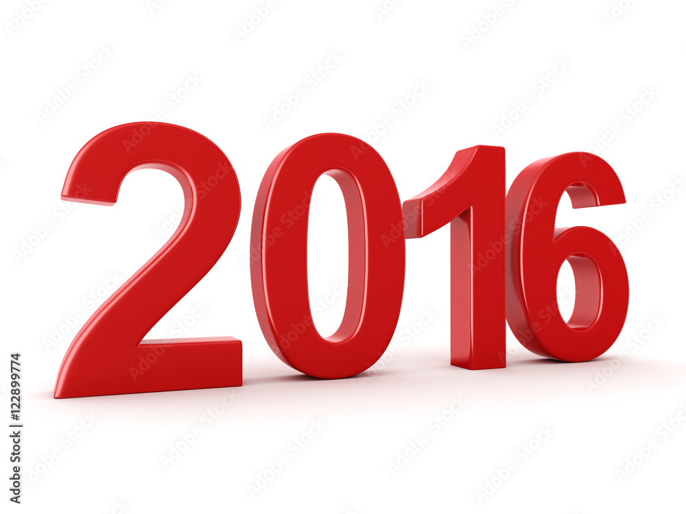 3D rendering 2016 New Year digits 3D rendering 2016 New Year digits