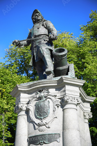 statue of Admiral Peter Tordenskjold in Oslo, Norway photo