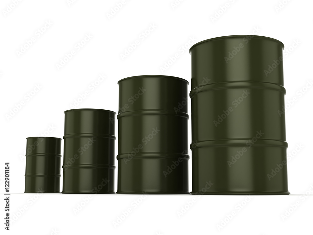 3D rendering khaki barrels 3D rendering khaki barrels