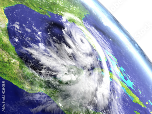 Fototapeta Naklejka Na Ścianę i Meble -  Hurricane Matthew from orbit