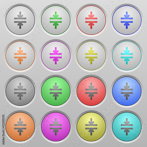 Horizontal merge plastic sunk buttons