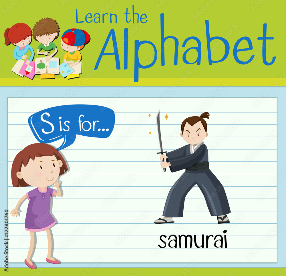 Flashcard letter S is for samurai Flashcard letter S is for samurai