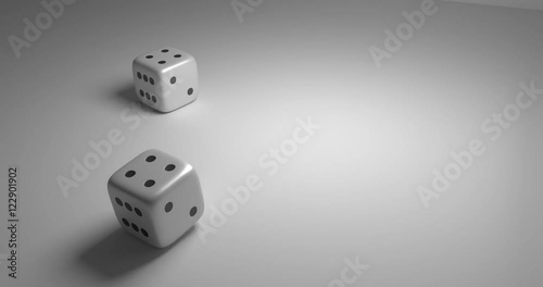 4K zwei rollende Würfel