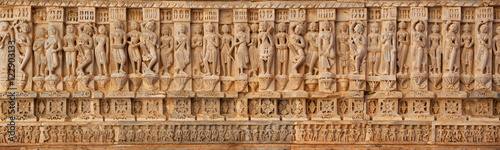 Carving on the walls of an ancient temple (Hindu)
