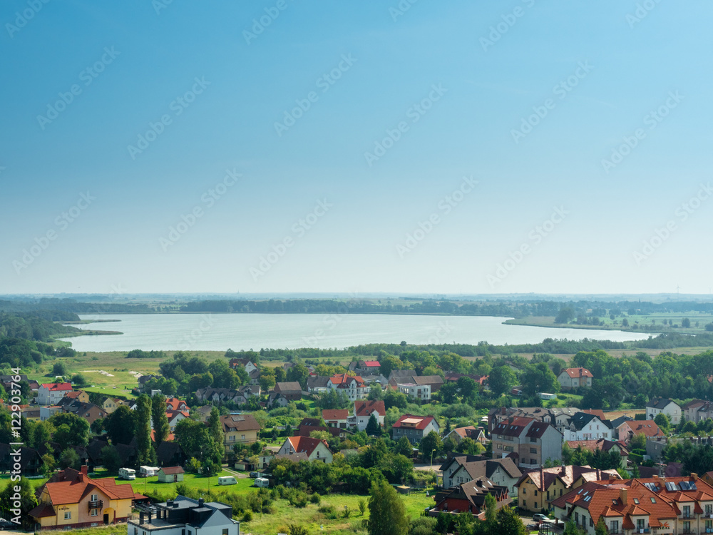 view of the lake Liwia Łuża - obrazy, fototapety, plakaty 