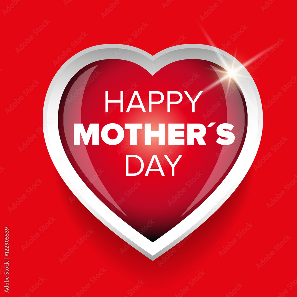 Happy Mothers Day vector heart Happy Mothers Day vector heart