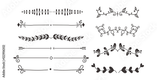 Text separators deccoration vector set.