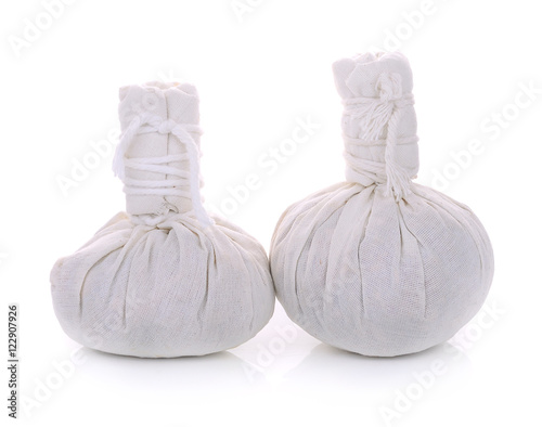 spa herbal Compressing ball on white